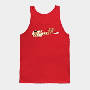 Funny Drunk Gingerbread Man Christmas Tank Top